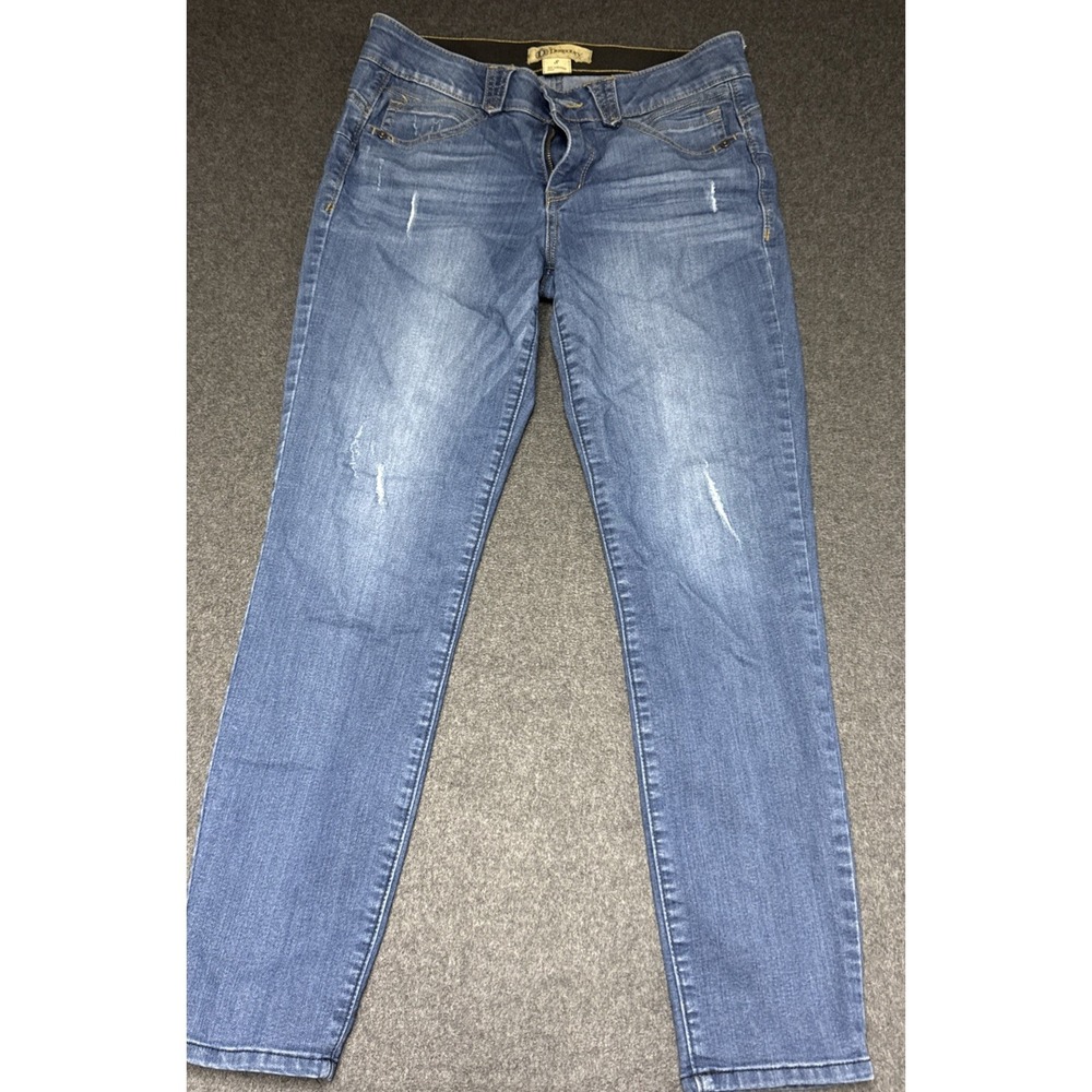 Democracy Jeans Women 8 Blue Denim Cotton Blend Stretch Ab Technology Skinny Leg